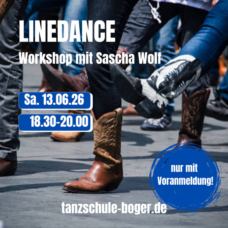 Bild zu Linedance Workshop mit Sascha Wolf-nur mit Voranmeldung!